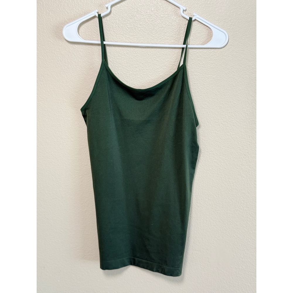 Zenana Seamless Cami Tank Top 3 Pack Adjustable Straps Green Brown Rust L XL